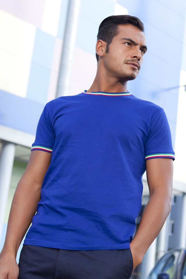 T-Shirt Tricolore 100% Cotone