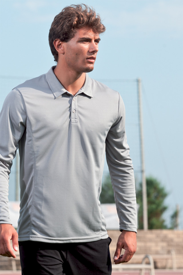 Polo Uomo elasticizzata con bottoni